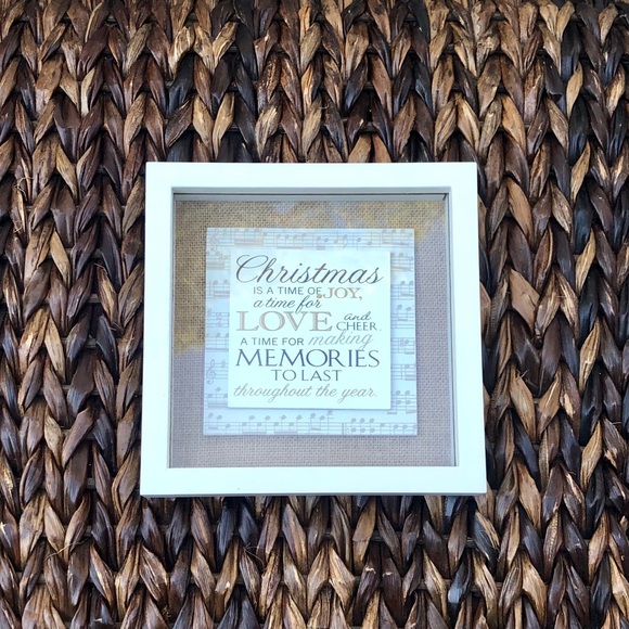 Christmas Decoration Burlap White Frame - Picture 8 of 8